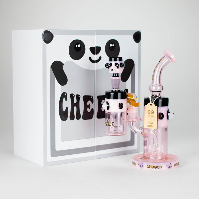 Cheech | 10" Panda Bong with Ash Catcher - CHE-232 Glass Bong Smoking Cat Distribution
