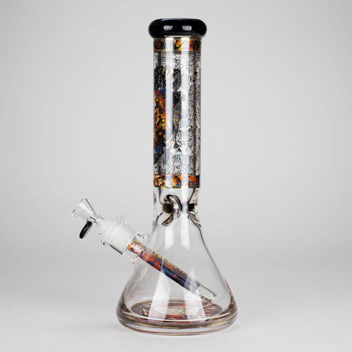 Cheech | 13″ Tiger Decal Beaker Bong – CA-050 Glass Bong Smoking Cat Distribution