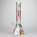 Cheech & Chong® Glass | 15" Tall Clear Power To The Flower Dual Chamber Hex Beaker Base Water Pipe Glass Bong West Coast Gifts