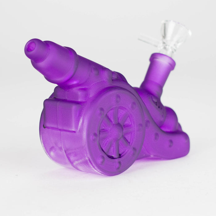 8.5" Neon Cannon Glass Bong Glass Bong JJ Distribution Purple