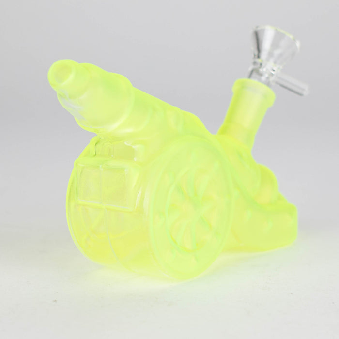 8.5" Neon Cannon Glass Bong Glass Bong JJ Distribution Yellow