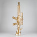 23.5" Chrome Rifle Glass Bong Glass Bong JJ Distribution Gold