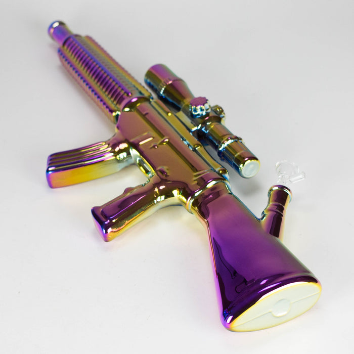 23.5" Chrome Rifle Glass Bong Glass Bong JJ Distribution