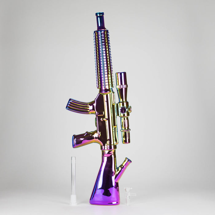 23.5" Chrome Rifle Glass Bong Glass Bong JJ Distribution