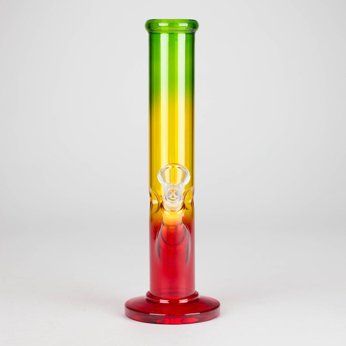 10" Rasta Straight Tube Water Pipe with Ice Catcher Glass Bong RMG WHOLESALE