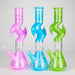 12" Zic-Zac Glass Water Pipe with Dome Percolator | Assorted Colors Glass Bong RMG WHOLESALE