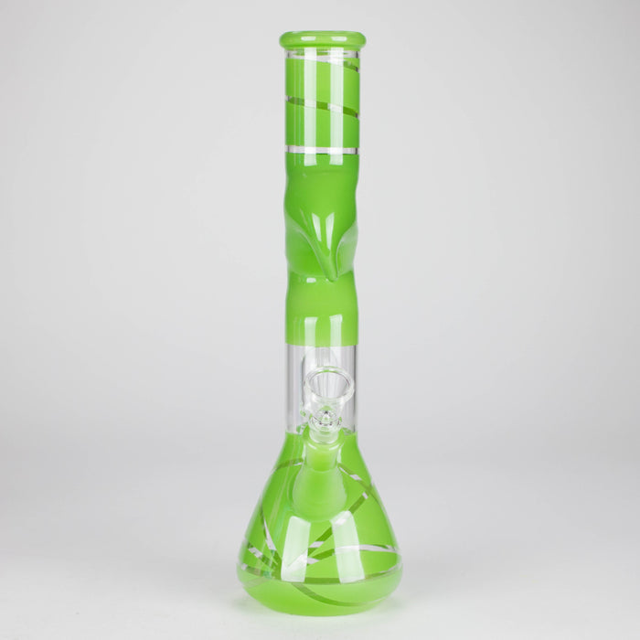 12" Zic-Zac Glass Water Pipe with Dome Percolator | Assorted Colors Glass Bong RMG WHOLESALE
