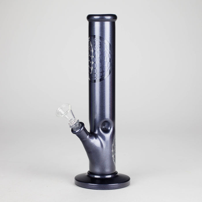 10" Straight Tube Water Pipe with Ball Pattern | Durable Glass – Assorted Colors Glass Bong RMG WHOLESALE