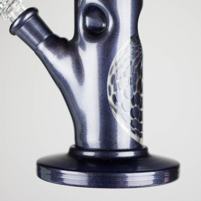 10" Straight Tube Water Pipe with Ball Pattern | Durable Glass – Assorted Colors Glass Bong RMG WHOLESALE