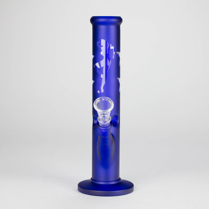 10" Straight Tube Water Pipe with Star Pattern | Durable Glass – Assorted Colors Glass Bong RMG WHOLESALE