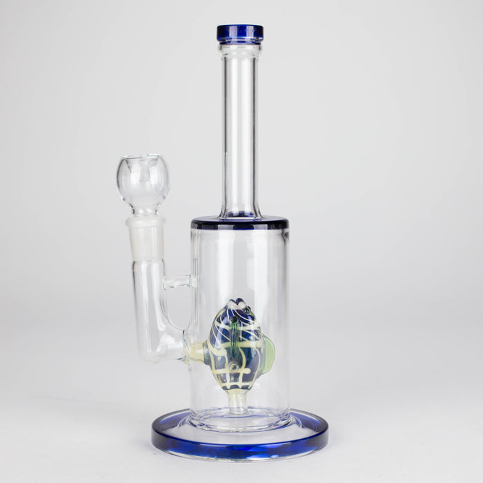10" Glass Water Pipe with Fish Water Diffuser – Assorted Colors Glass Bong RMG WHOLESALE