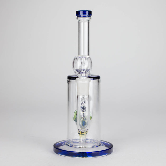 10" Glass Water Pipe with Fish Water Diffuser – Assorted Colors Glass Bong RMG WHOLESALE