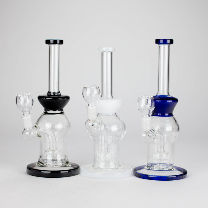 10" Glass Water Pipe with Showerhead Diffuser – Assorted Colors Glass Bong RMG WHOLESALE