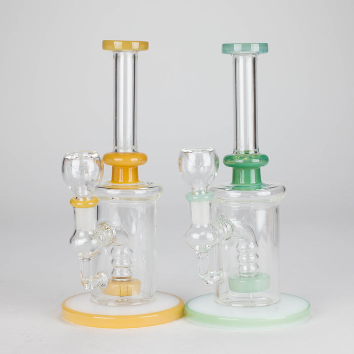8" Glass Water Pipe with Showerhead Diffuser – Assorted Colors Glass Bong RMG WHOLESALE