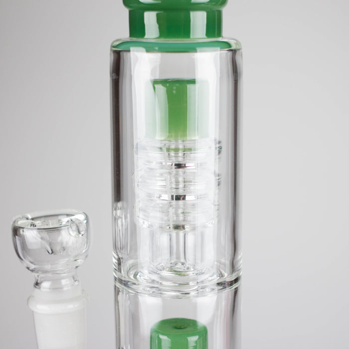 18" Straight Glass Water Pipe with Dual Percolator – Assorted Colors Glass Bong RMG WHOLESALE