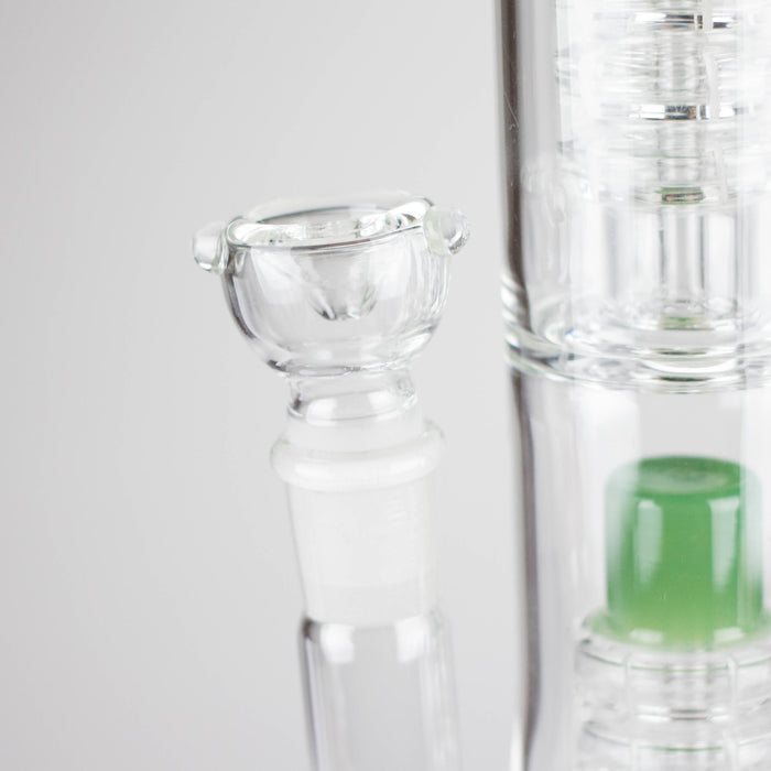 18" Straight Glass Water Pipe with Dual Percolator – Assorted Colors Glass Bong RMG WHOLESALE