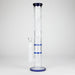 16.5" Straight Frosted Glass Bong with Dual Honeycomb Diffuser – Stemless Design Glass Bong RMG WHOLESALE