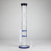 16.5" Straight Frosted Glass Bong with Dual Honeycomb Diffuser – Stemless Design Glass Bong RMG WHOLESALE