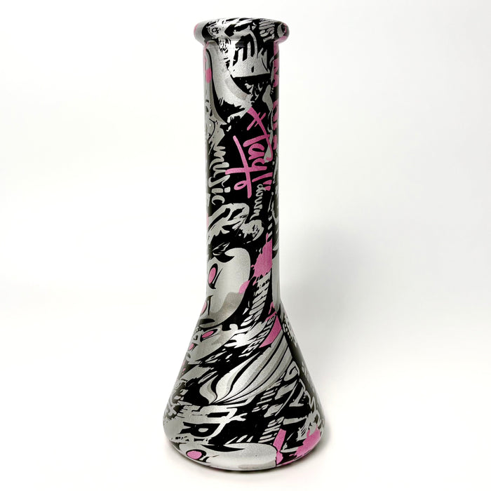 8.5" 5mm Hydrographic Glass Beaker Bong-1 Glass Bong Super Supplys Inc