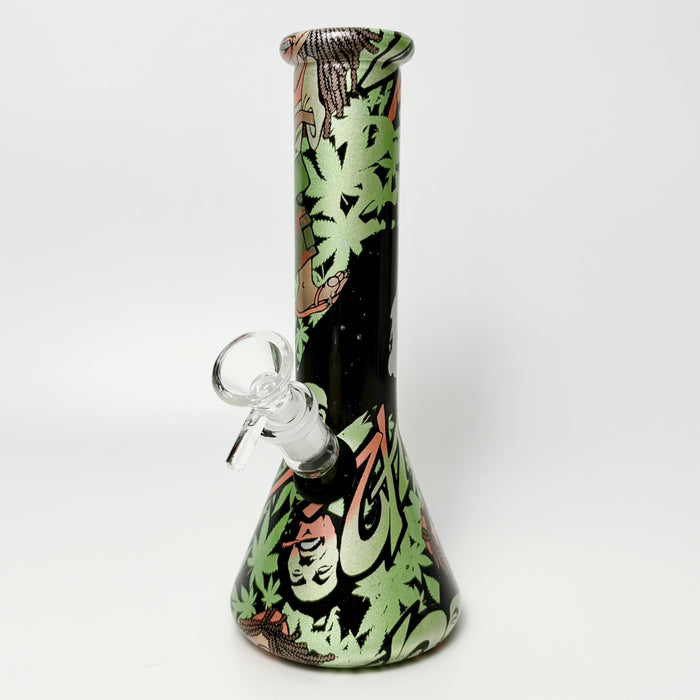 8.5" 5mm Hydrographic Glass Beaker Bong-1 Glass Bong Super Supplys Inc