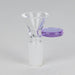 Glass bowl with color round handle for 14 mm Pack of 3 Bowl · Popper 777 Smoke Light Purple [Pack of 3]