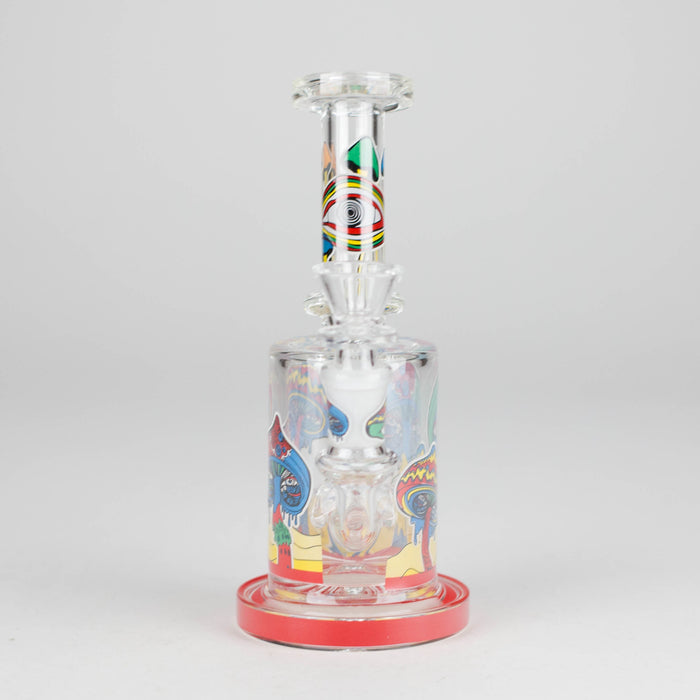 7" Magic Mushroom Glass Bong with Perc – Glow-in-the-Dark Glass Bong 777 Smoke