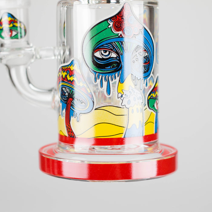 7" Magic Mushroom Glass Bong with Perc – Glow-in-the-Dark Glass Bong 777 Smoke