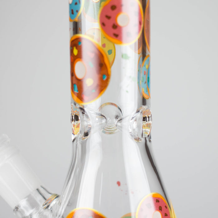 10" Glass Beaker Bong with Donut Design Glass Bong 777 Smoke