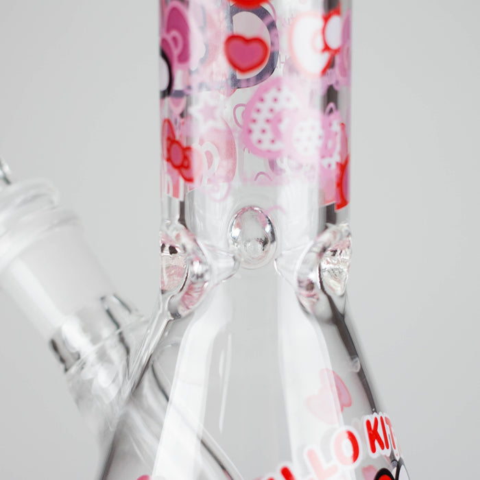 10" 5mm Glass Beaker Bong With Kitty Design Glass Bong 777 Smoke