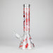 14" 7mm Glass Beaker Bong with Kitty Design and Ice Catcher Glass Bong 777 Smoke