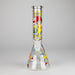 10" 5mm Glass Beaker Bong with Cartoon Design Glass Bong 777 Smoke