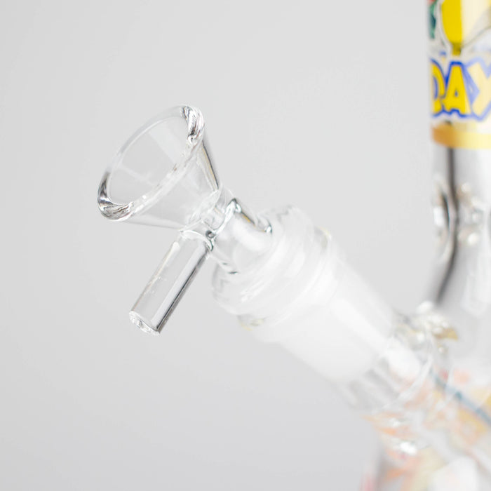 10" 5mm Glass Beaker Bong with Cartoon Design Glass Bong 777 Smoke