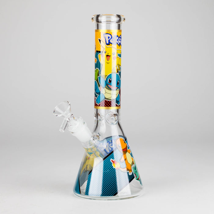 10" 5mm Glass Beaker Bong with Cartoon Design Glass Bong 777 Smoke Design2