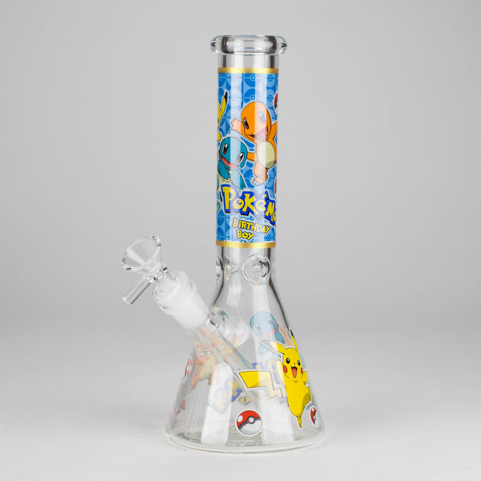 10" 5mm Glass Beaker Bong with Cartoon Design Glass Bong 777 Smoke Design4