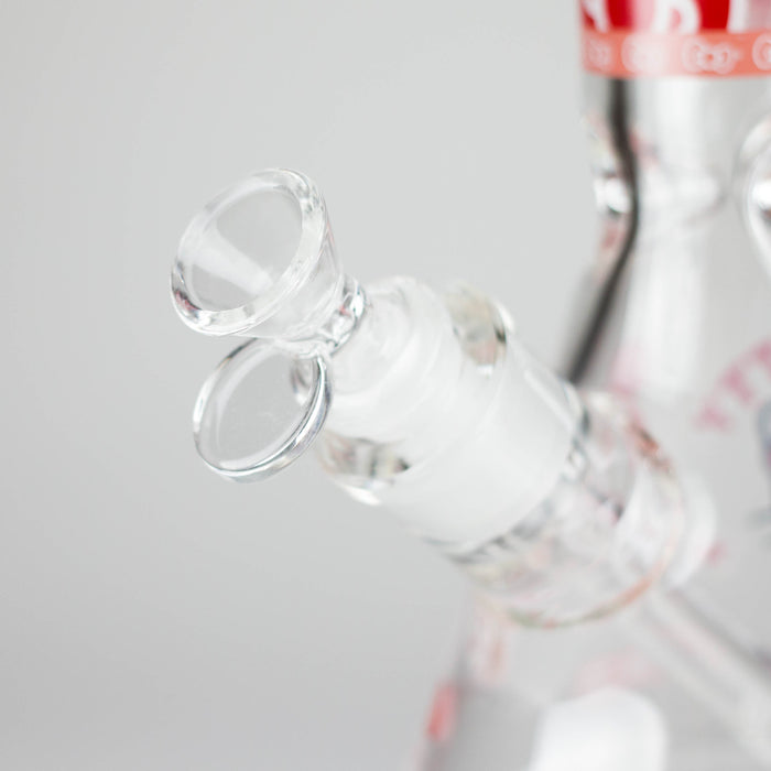 14" 7mm Glass Beaker Bong with Kitty Design and Ice Catcher Glass Bong 777 Smoke
