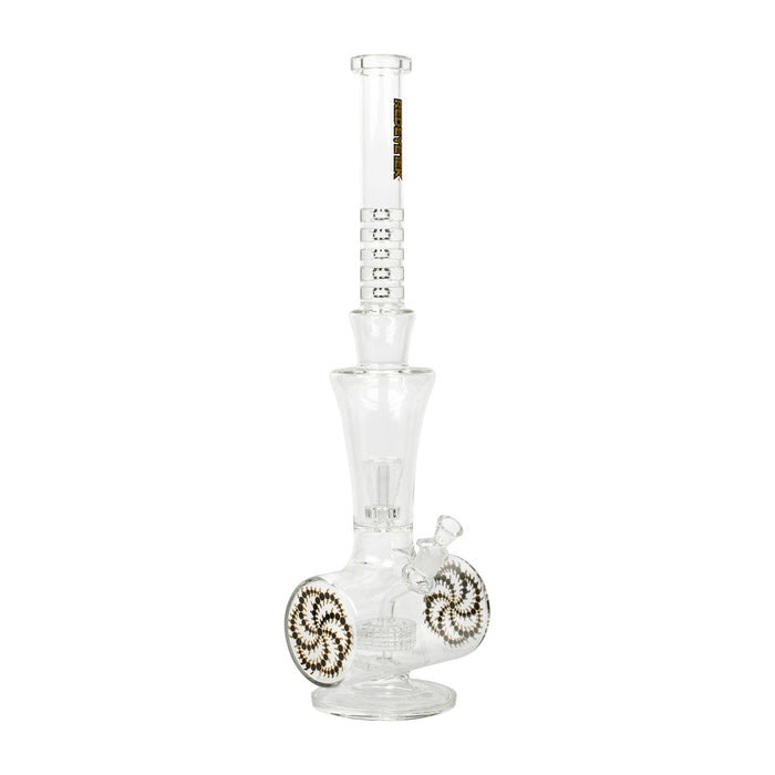 Red Eye Tek® | 30" Tall Zenith Tube W/Crop Circle Motif, Chandelier & Showerhead Glass Bong West Coast Gifts