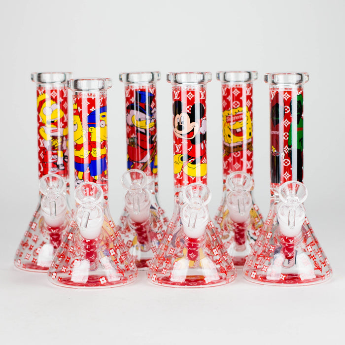 7.5" Glow-in-the-Dark Cartoon Beaker Bong – [PIP879] Glass Bong NIBO Distribution