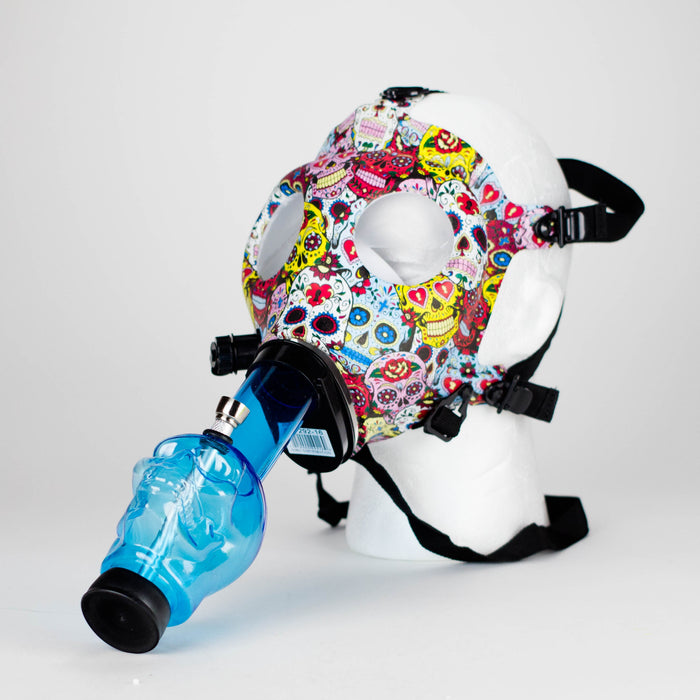 Silicone Full Face Gas Mask Bong with Acrylic Skull Tube – [PIP292] Resin · Silicone · Plastic Bong NIBO Distribution Design-16