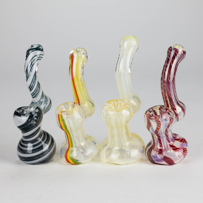 5" Fancy Glass Bubbler – Assorted Colors & Unique Designs Glass Pipe NIBO Distribution