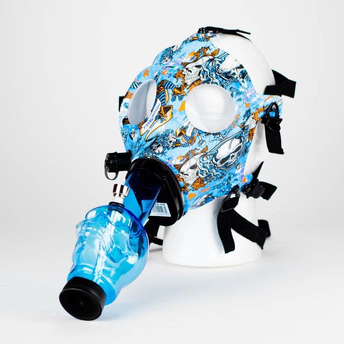 Silicone Full Face Gas Mask Bong with Acrylic Skull Tube – [PIP292] Resin · Silicone · Plastic Bong NIBO Distribution Design-4