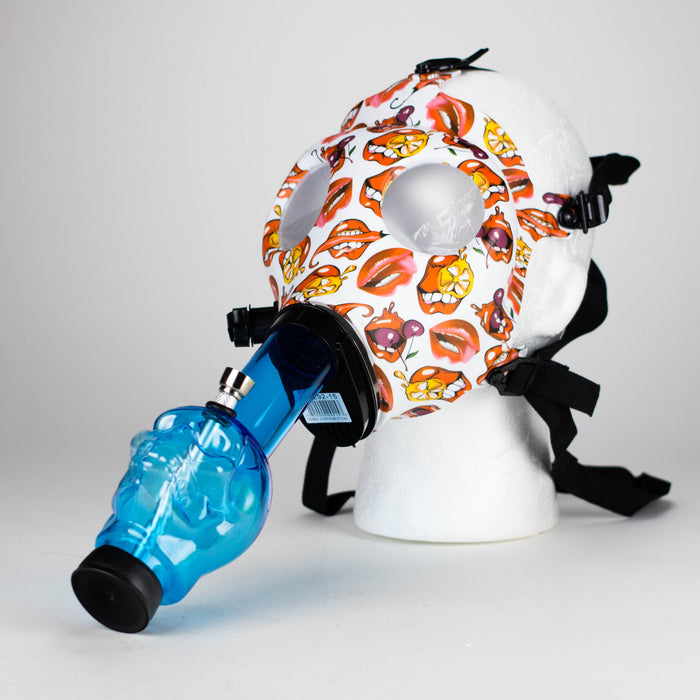 Silicone Full Face Gas Mask Bong with Acrylic Skull Tube – [PIP292] Resin · Silicone · Plastic Bong NIBO Distribution Design-15