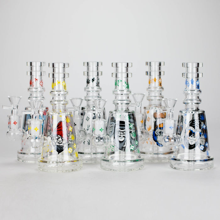 6.5" Gorillux Glow in the dark Glass Bong Glass Bong DY Glass