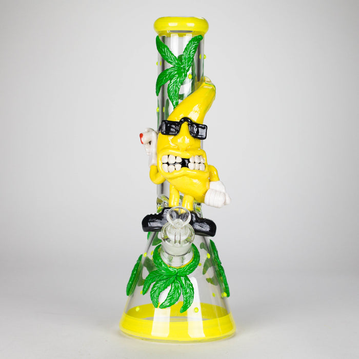 13" Bananabudz Glow in the dark Glass Bong Glass Bong DY Glass