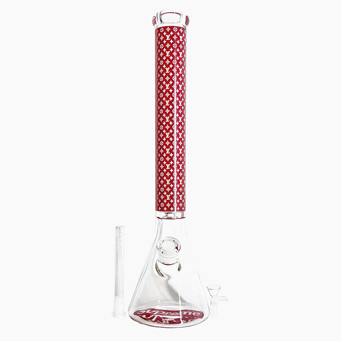 New Design 20" Stylish Designed 9mm Glow in the dark Glass Bong Glass Bong Super Supplys Inc