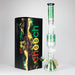 Cheech Glass | 23" Hive Pattern Beaker-in-Beaker Build-a-Bong – CHE-149 Glass Bong Smoking Cat Distribution