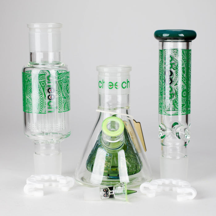 Cheech Glass | 23" Hive Pattern Beaker-in-Beaker Build-a-Bong – CHE-149 Glass Bong Smoking Cat Distribution