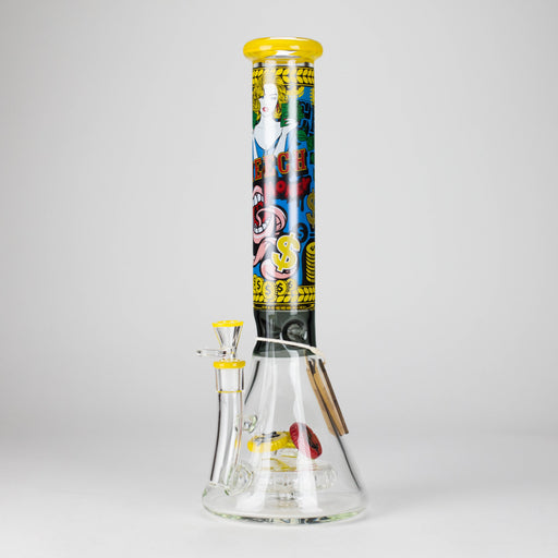 Cheech Glass | 15" Time to Cash Out Stemless Waterpipe – CHE-376 Glass Bong Smoking Cat Distribution