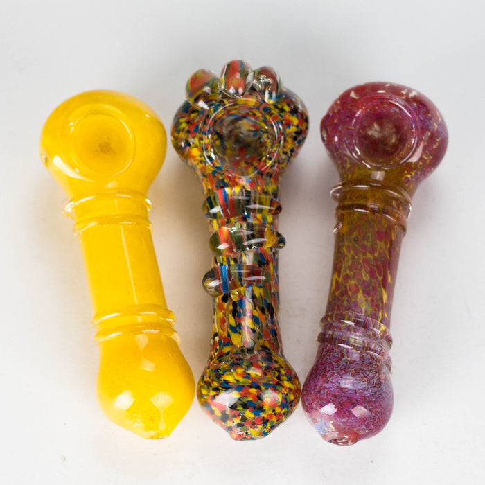 6" Heavy Fancy Glass Handpipe – 2-Piece Set | Durable Design Glass Pipe RMG WHOLESALE