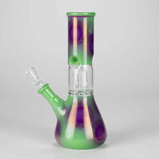 8" Dome Percolator Water Pipe – Beaker Base, Ice Catcher, Assorted Colors Glass Bong RMG WHOLESALE