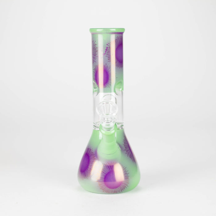 8" Dome Percolator Water Pipe – Beaker Base, Ice Catcher, Assorted Colors Glass Bong RMG WHOLESALE